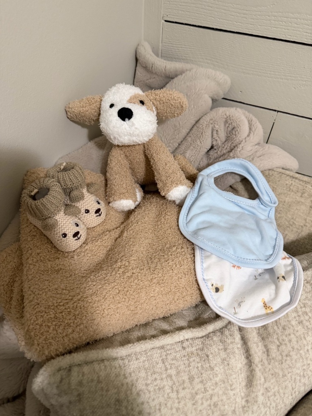 Beige Teddy Plush Set for Boy